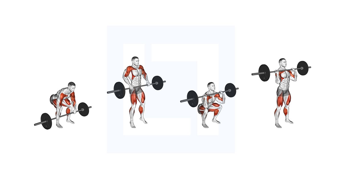 Epaule avec squat à la barre