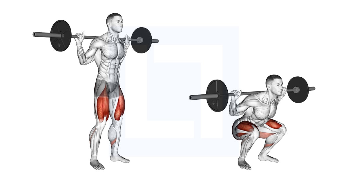 Squat low bar à la barre