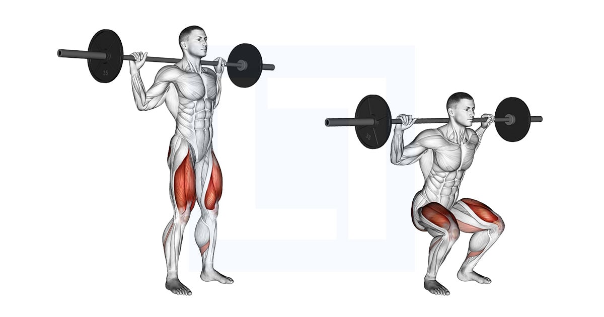 Squat serré à la barre