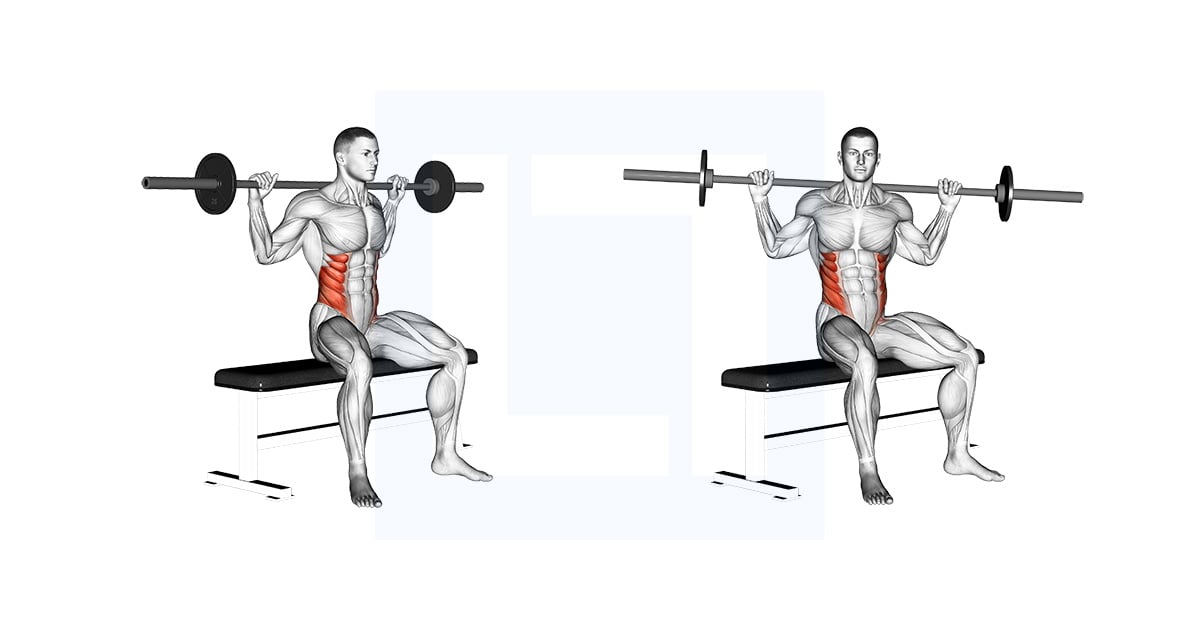 Barbell assis Twist
