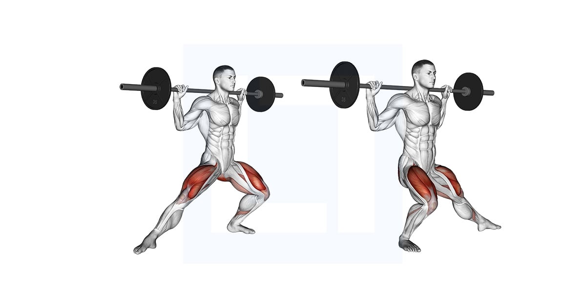 Split squat latéral à la barre