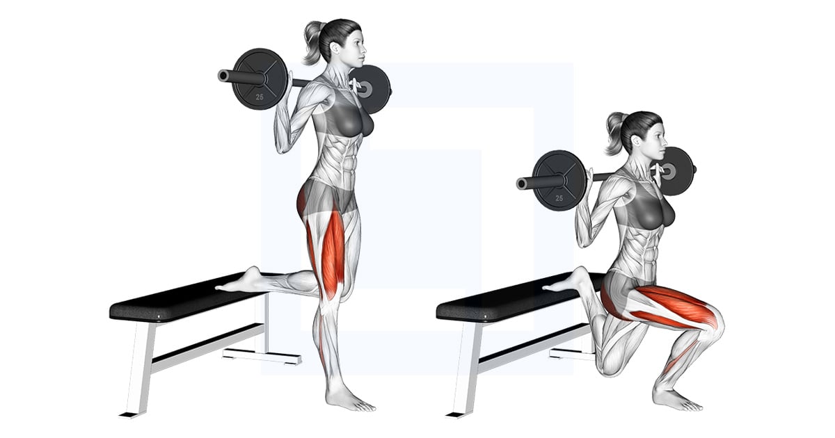 Split squat unilatéral à la barre