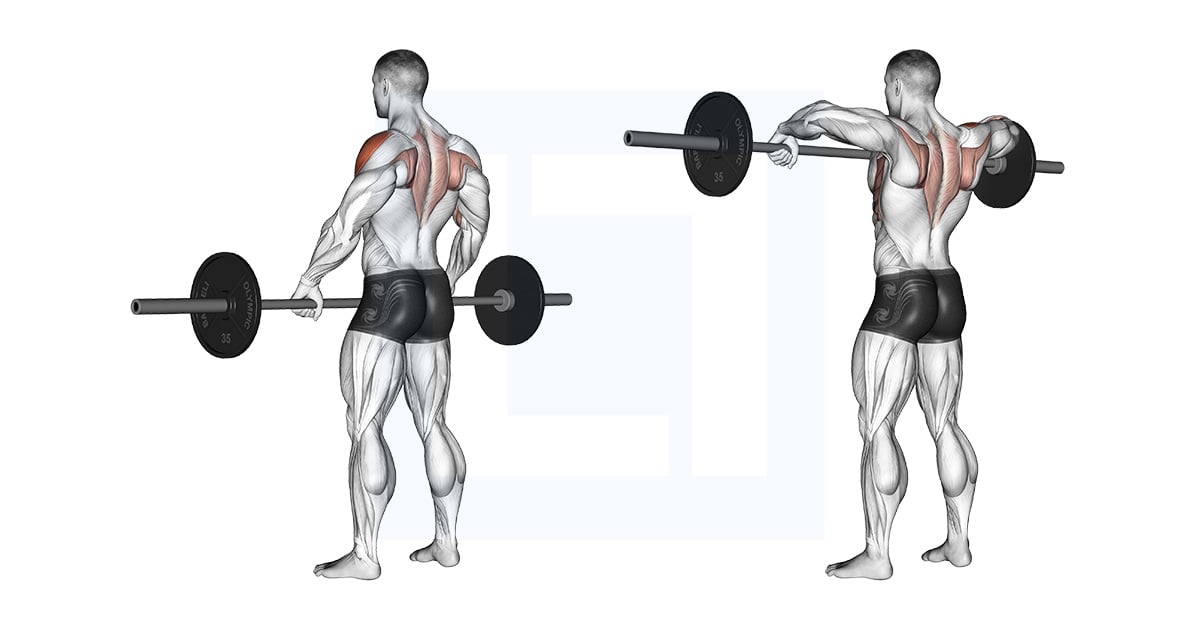 Barbell Wide Grip Upright Row