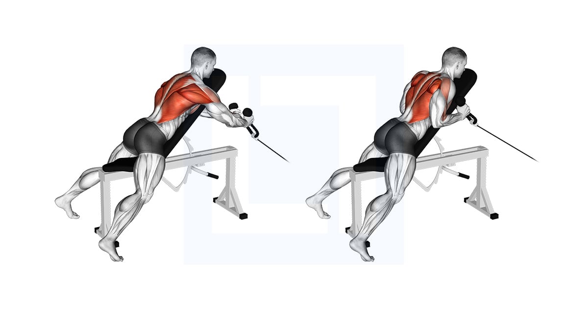 Poulie Rope Extension Incline Bench Rowing