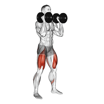 Squat avant avec haltères