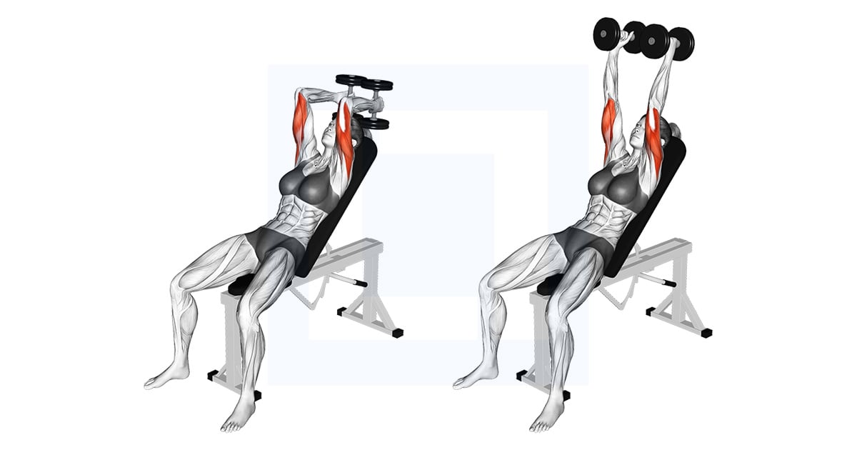Haltères Incline Triceps Extension