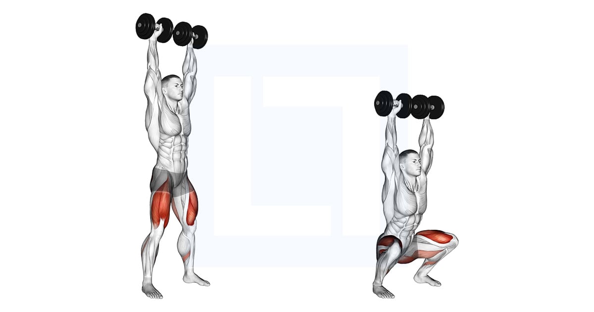 Squat overhead avec haltères