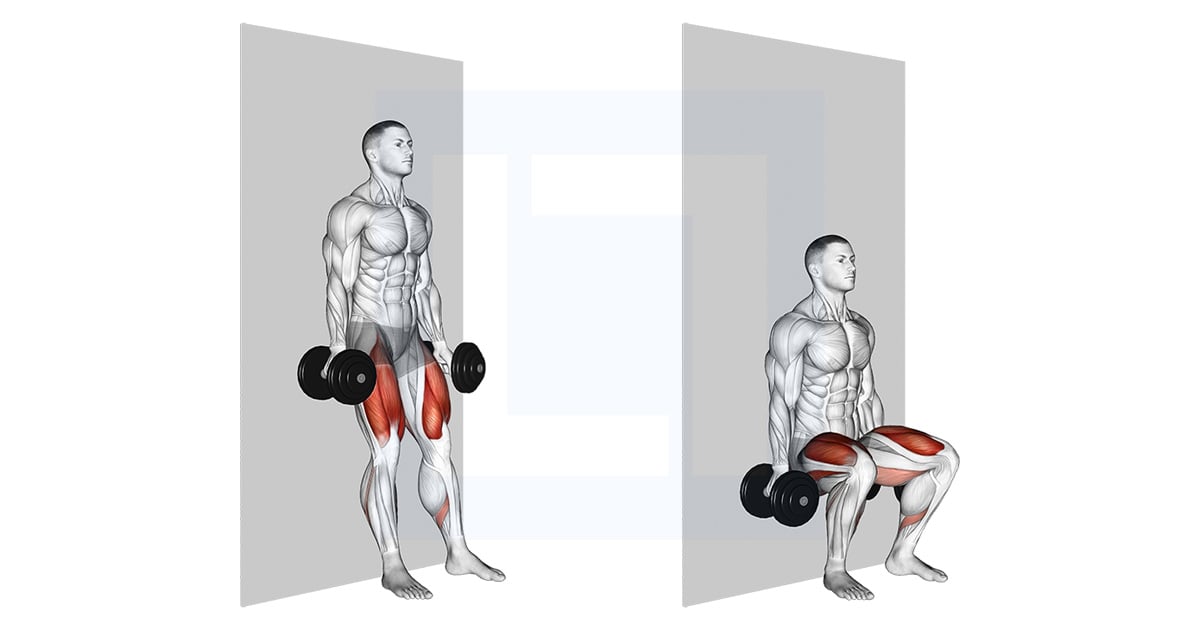 Wall sit avec haltères