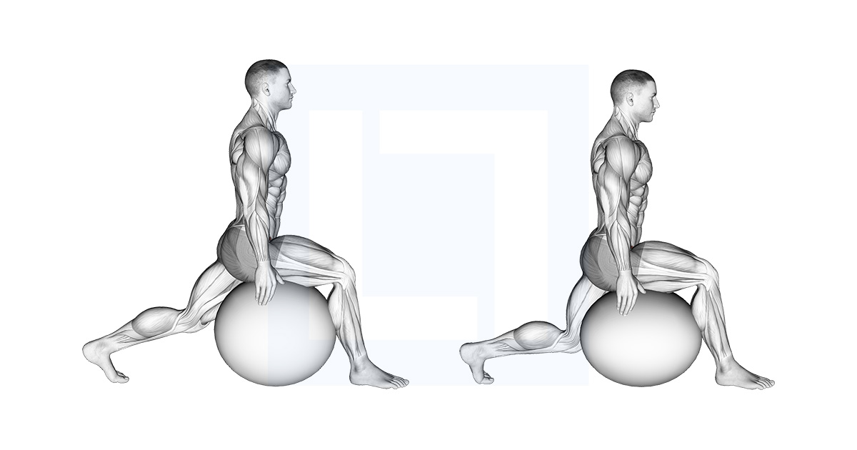 Exercise Ball Hip Flexor Stretch
