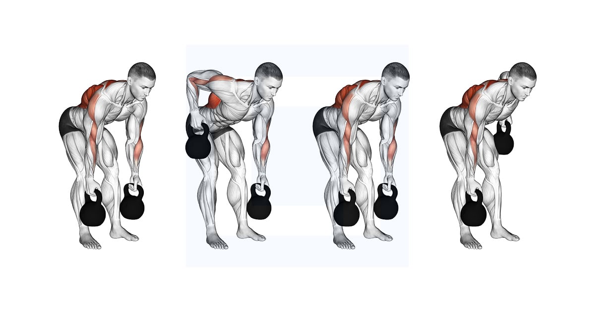 Kettlebell Alternating Rowing