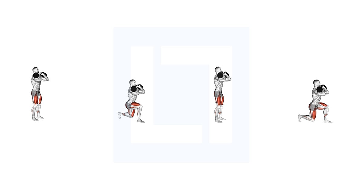 Lunge avant  avec Kettlebell