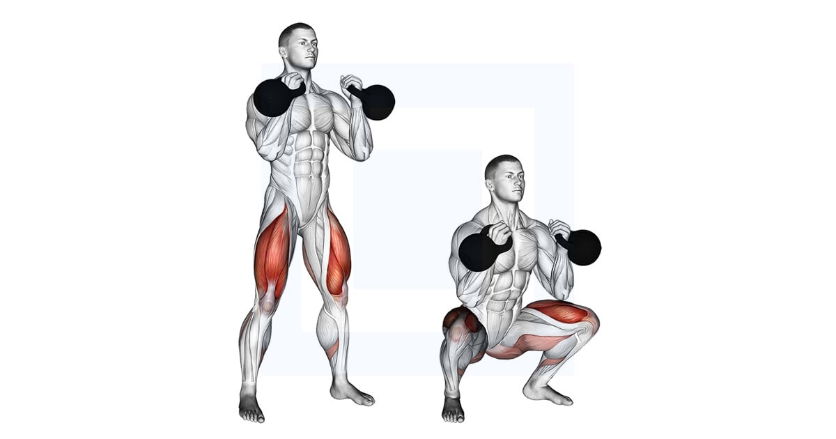 Squat avant avec kettlebell