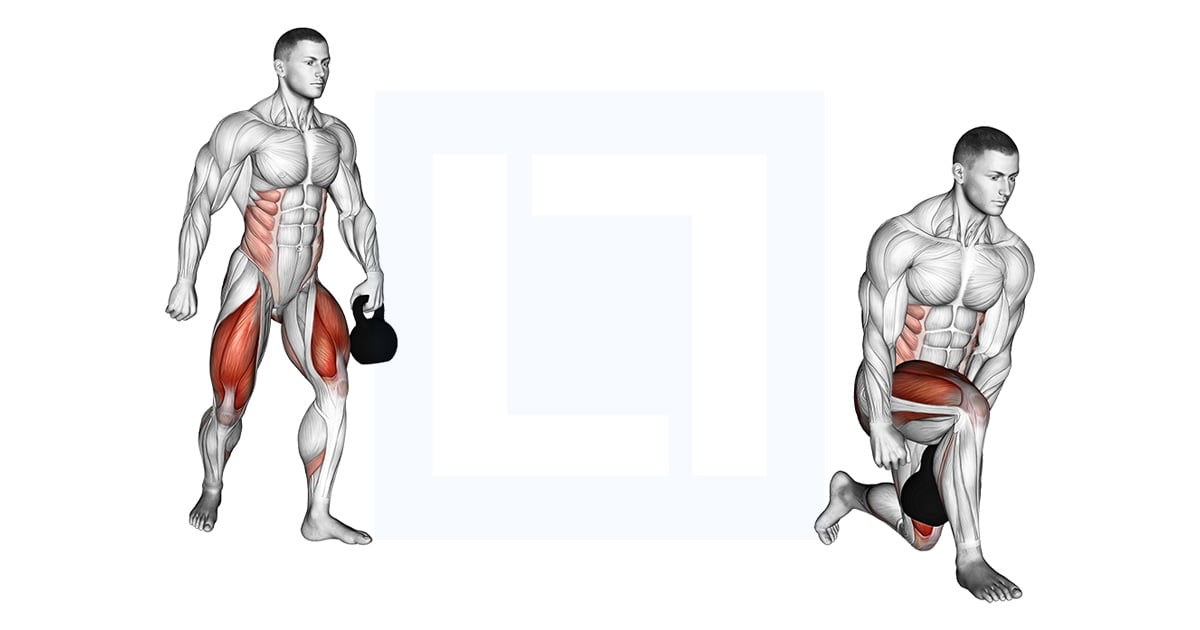 Fente avec passage de kettlebell