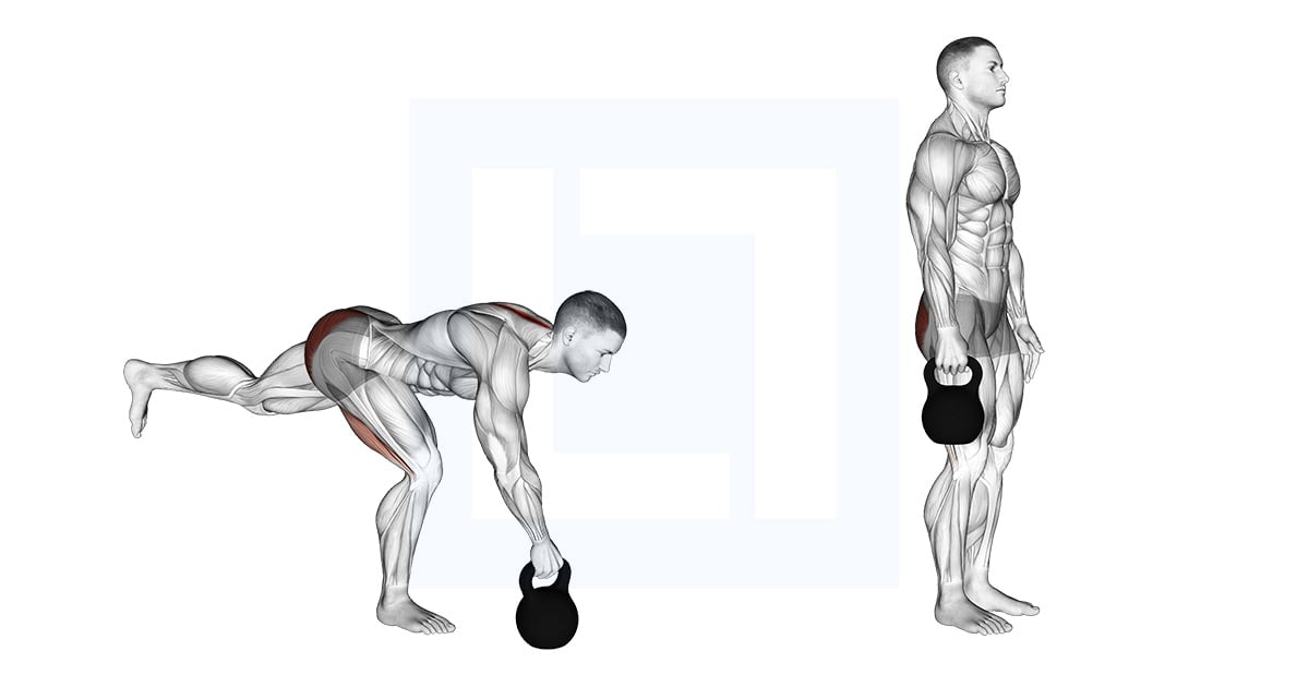 Kettlebell One Legged Soulevé de terre
