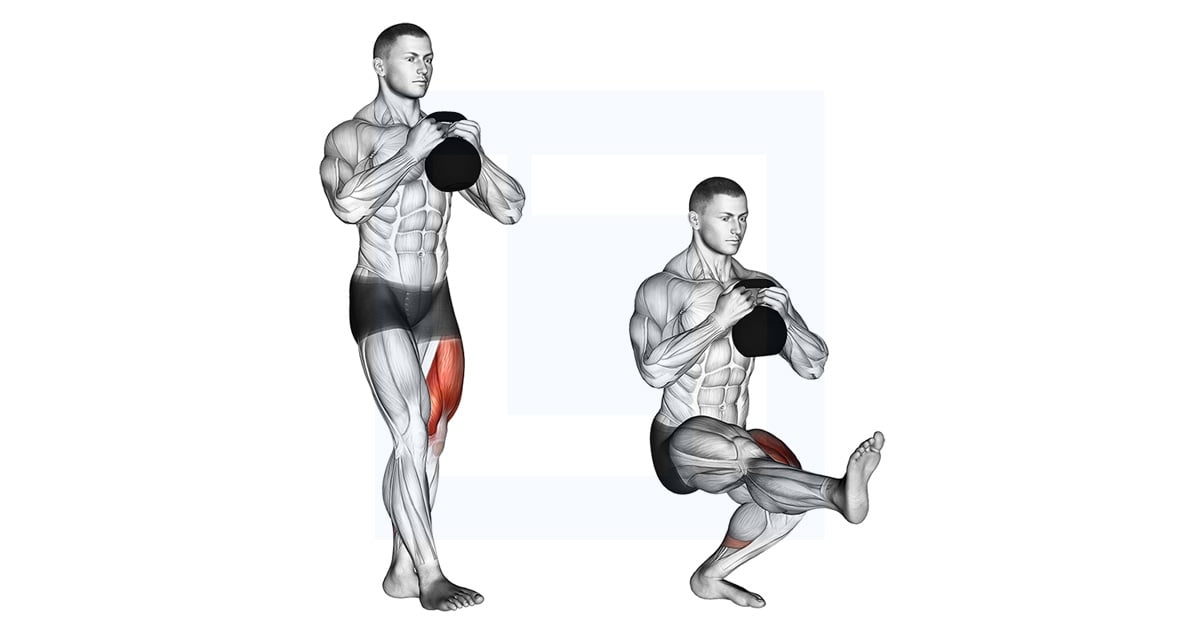 Pistol squat avec  Kettlebell