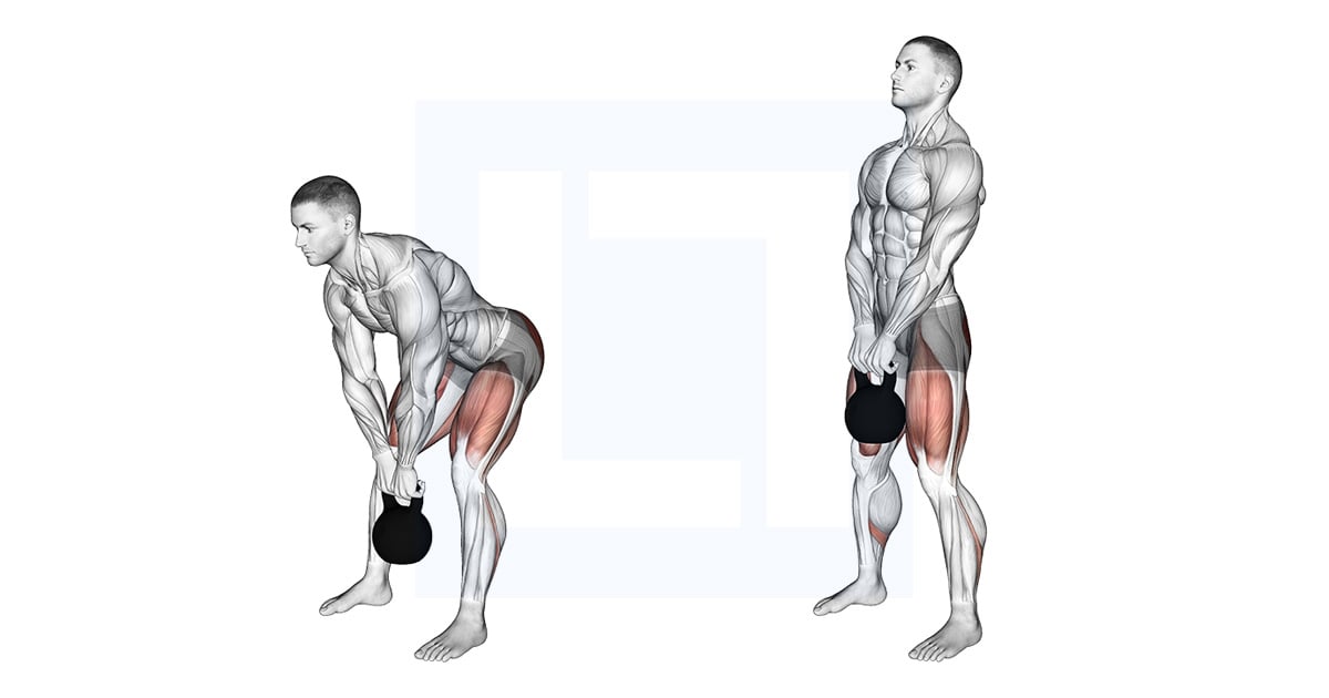 Kettlebell Straight Leg Soulevé de terre