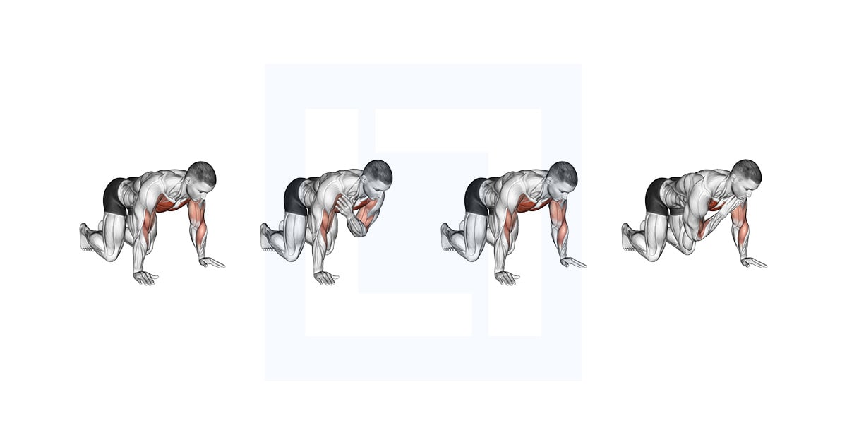 Planche à genoux avec tape sur l'épaule