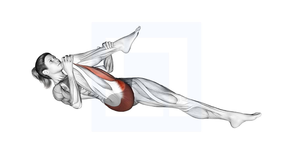 Recumbent Hip External Rotator and Hip Extensor Stretch