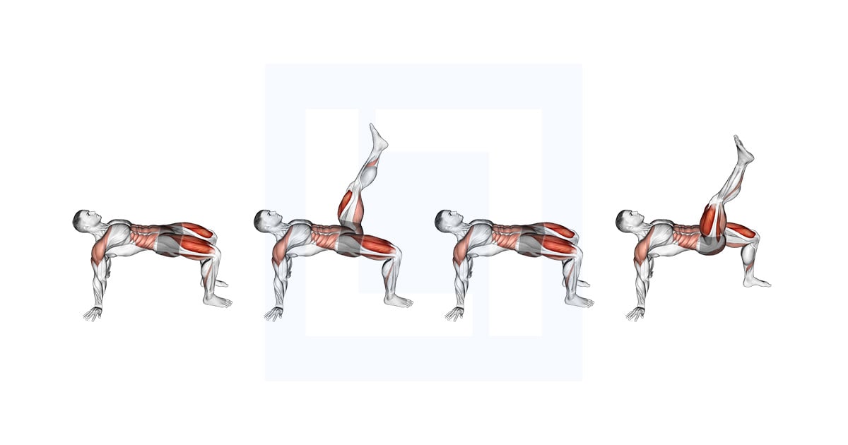 Reverse Plank avec élévation de jambe