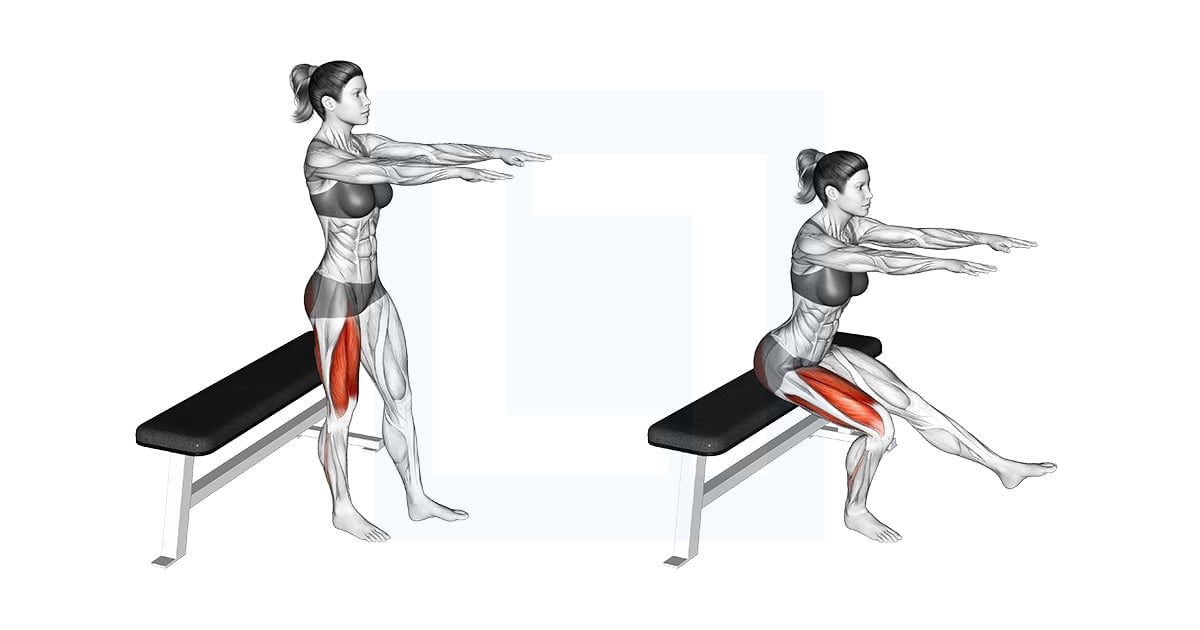 une jambe Bench Squat