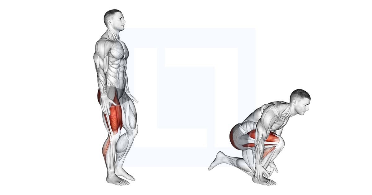 une jambe Heel Touch Squat