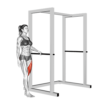 une jambe Squat With Support