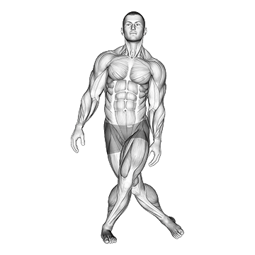 Debout Leg Cross Abductor Stretch